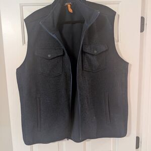 Orvis Fleece Full Zip Vest Men's XXL Navy Charcoal